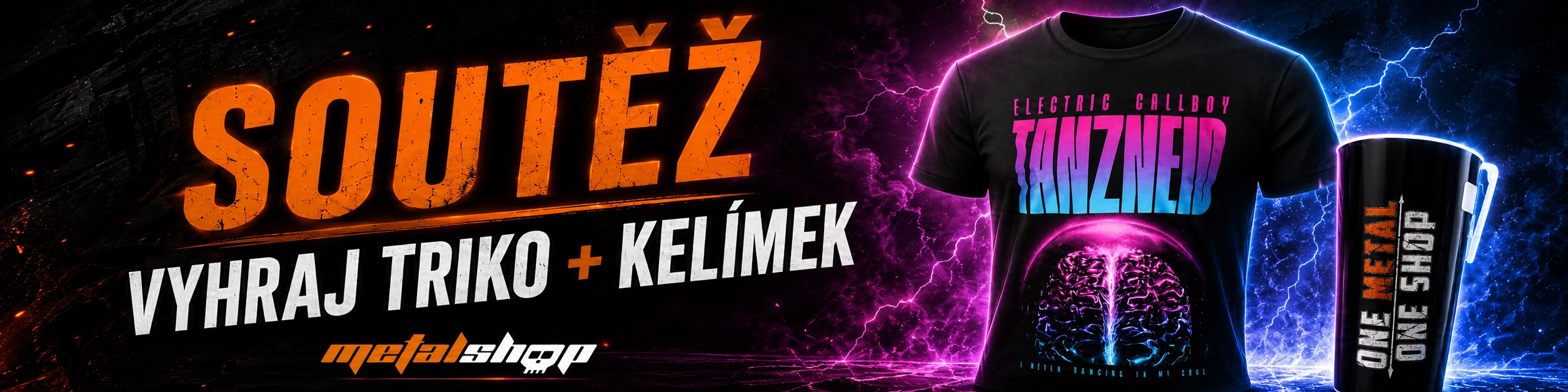 Soutěž: První soutěž na Viperra.cz: Vyhraj tričko Electric Callboy a kelímek Metalshop. Výhra: velikost XL