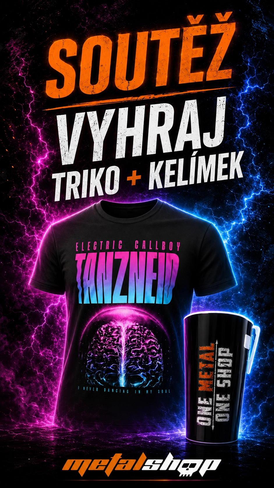 První soutěž na Viperra.cz: Vyhraj tričko Electric Callboy a kelímek Metalshop